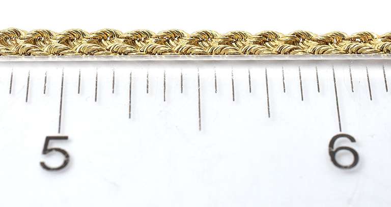 Lovely Rope Chain Bracelet in Yellow Gold