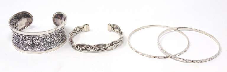 Sterling Silver Lot of 4 Bracelets