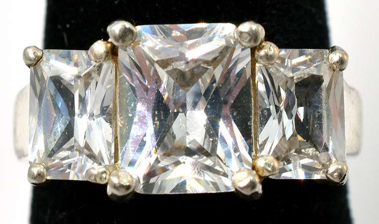 Sterling Silver CZ Cocktail Ring
