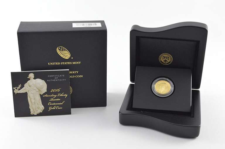2016-W Standing Liberty Quarter Centennial .999 Gold Coin - Box & COA