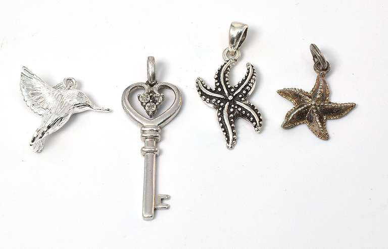 Estate Lot Of Sterling Silver Pendants