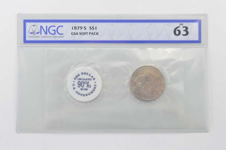 MS63 1879-S Morgan Silver Dollar - GSA Soft Pack - Graded NGC