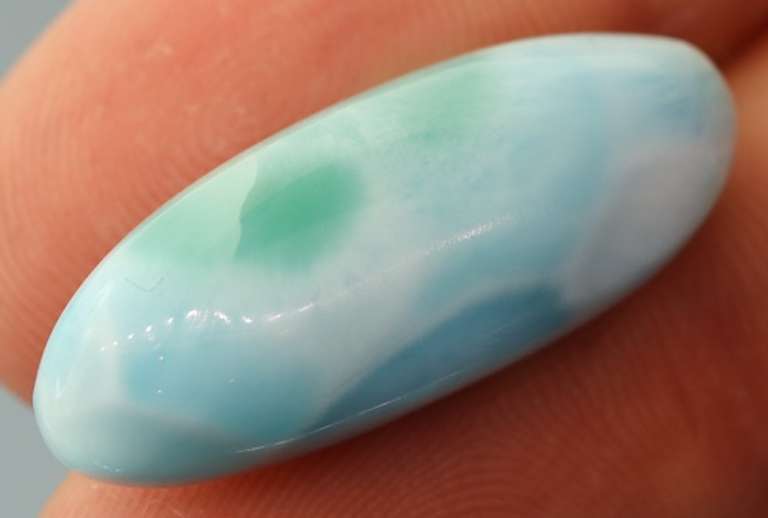 Rare 23.61ct blue Larimar cabochon