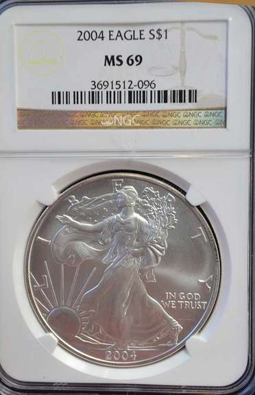 2004 NGC MS69 Silver Eagle