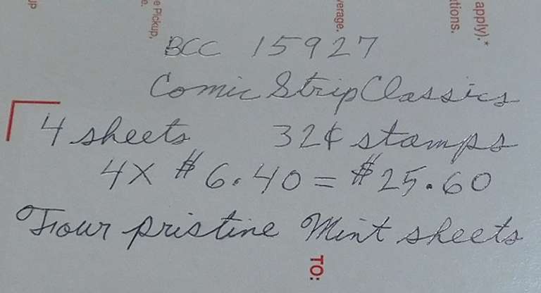 Stamps: Comic Strip Classics $25.60 face