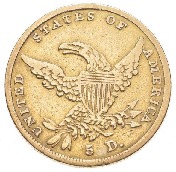 1837 $5.00 Classic Head Gold Half Eagle