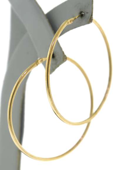 Simple Yellow Gold 43mm Hoop Earrings