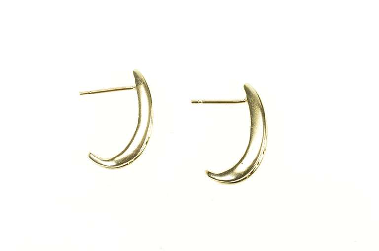 10K Yellow Gold Channel Graduated Ruby Diamond Semi Hoop Earrings