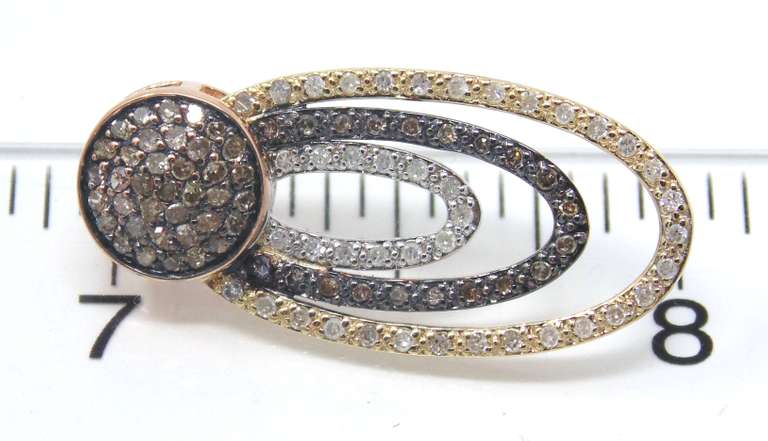 Wonderful Choice & White Diamond Loop Earrings