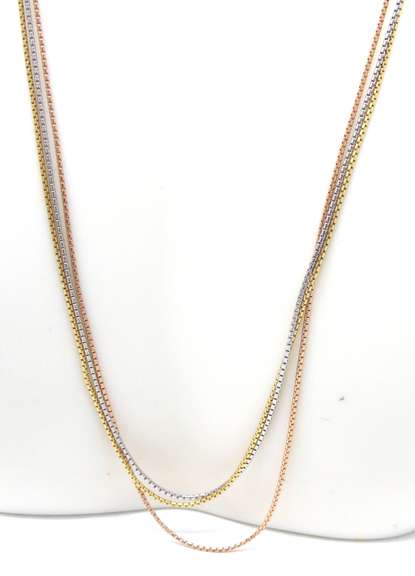 Italian 3 Strand Sterling Silver Necklace