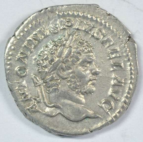 Near Mint Caracalla Roman Silver Denarius, 198-217 AD