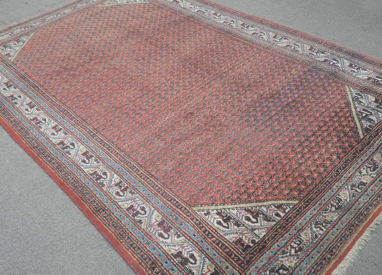Semi Antique Persian Sarouk Mir 7.0x10.6