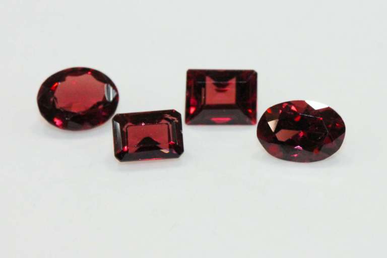 Bright Natural Rhodolite - Lot of 4