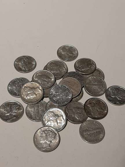25 Slider to BU Mercury Dimes