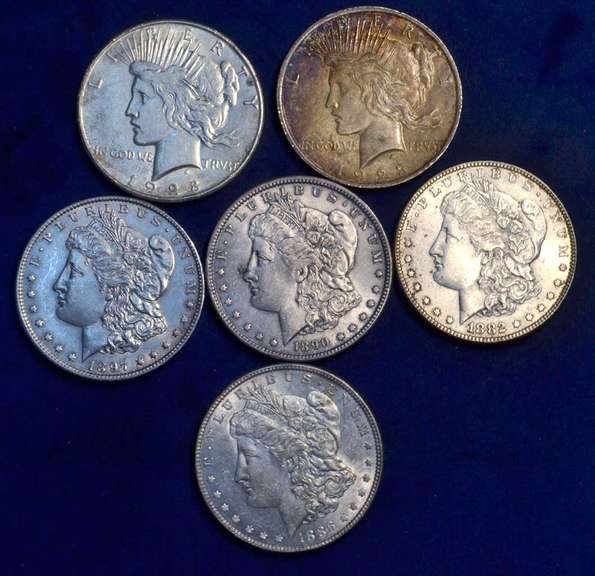 Lot Of Old Silver Dollars
