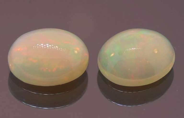 Stunning 4.04ct untreated pair of Welo Opals