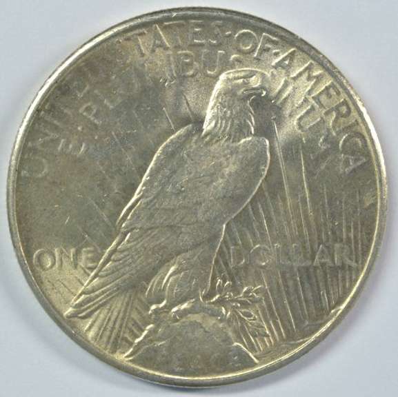 Gem BU 1935-P Peace Silver Dollar. Key date