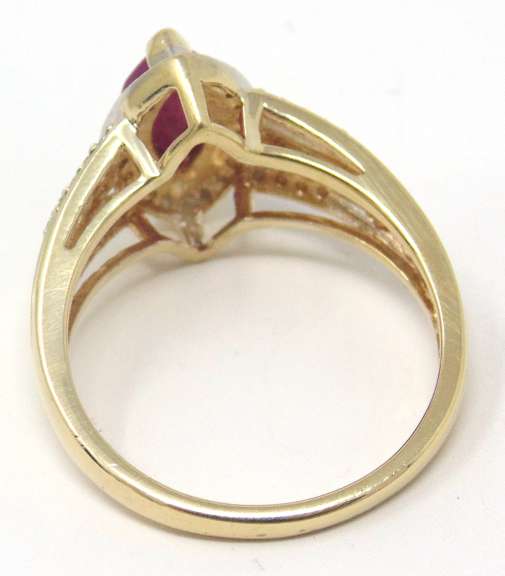 Favorite Marquise Ruby and Diamond Halo Ring