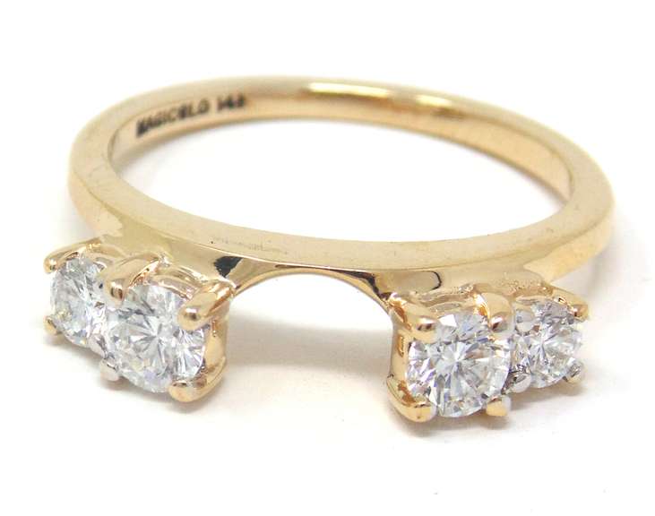 Beautiful Yellow Gold Diamond Ring Jacket