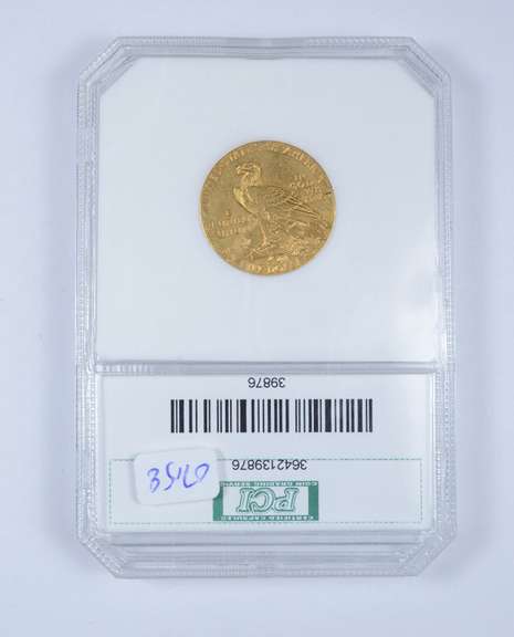 MS64 1914 $5.00 Indian Head Gold Half Eagle - Graded by PCI