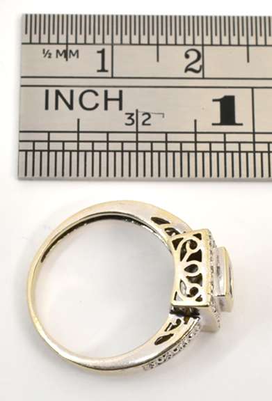 Sweet Modern WG Sapphire and Diamond Ring