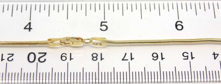 Simple Yellow Gold Snake Chain Necklace