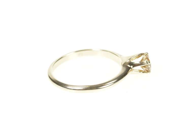 14K White Gold 0.46 Ct Diamond Solitaire Engagement Ring