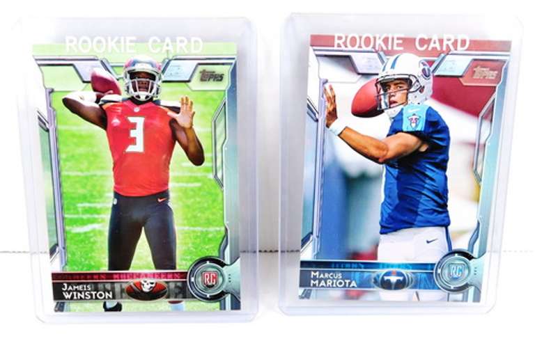 2 Topps 2015 Quarterback Rookie Football Cards