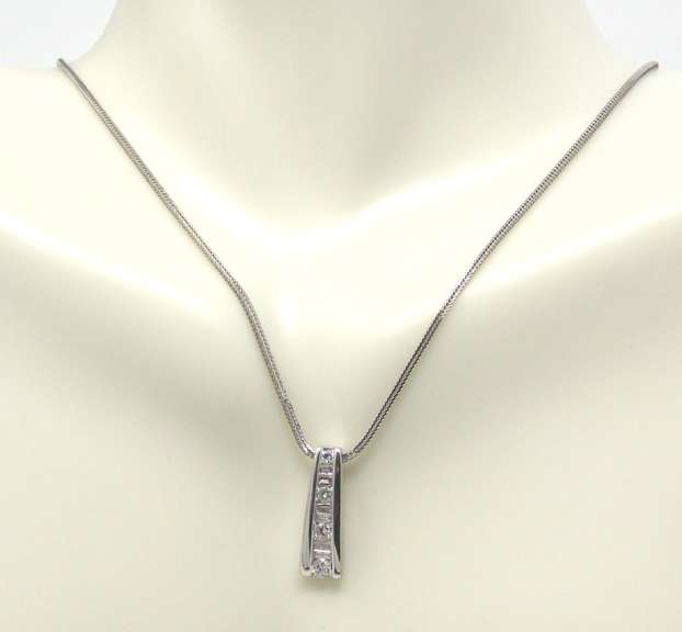 Dazzling RBC & Tapered Diamond Necklace