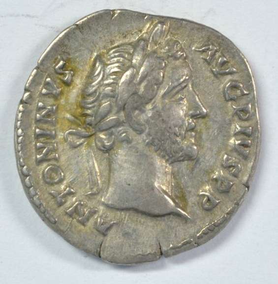 Scarce Antoninus Pius Roman Silver Denarius, 138-161 AD