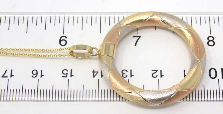 Gorgeous Textured Open Circle Necklace