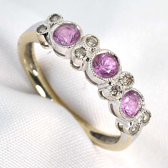 Contemporary Pink Sapphire Ring