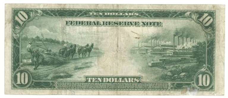 Nicer 1914 Series Large Size $10 Federal Reserve Note