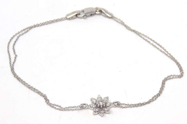 Powerful 18kt Diamond Flower Bracelet