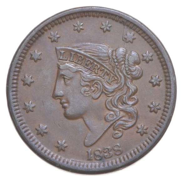 1838 Young Head Large Cent