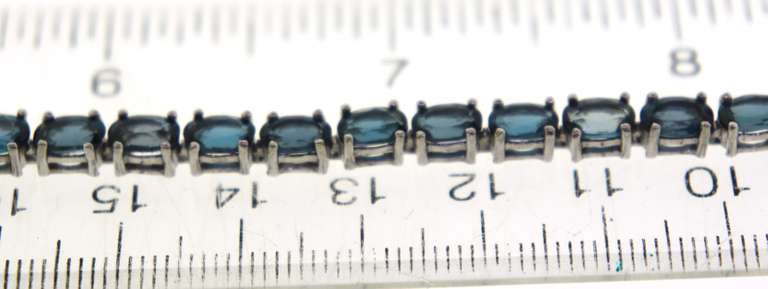 Sterling Silver London Blue Topaz Tennis Bracelet