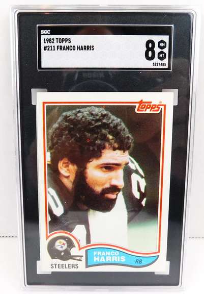 1982 Franco Harris Football Card, Graded 8 NM MT
