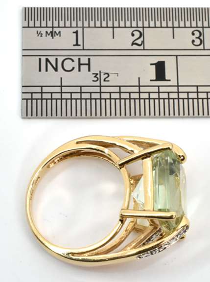 Pleasing Green Amethyst Ring