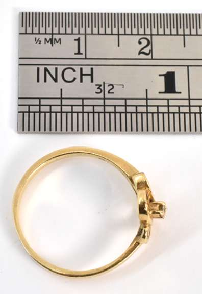 Cute Little Ring with 3 Tiny Diamonds