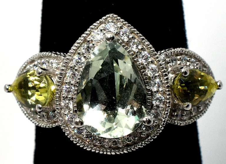 Colorful Quartz Ring in Sterling Silver