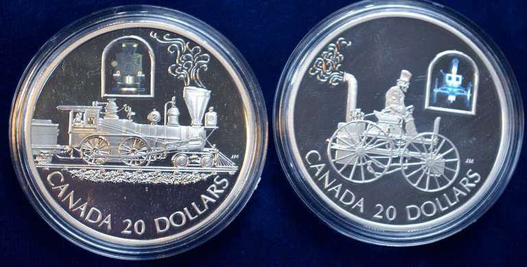 Lot Of 2 Canada 2000 20 Dollar Transportation