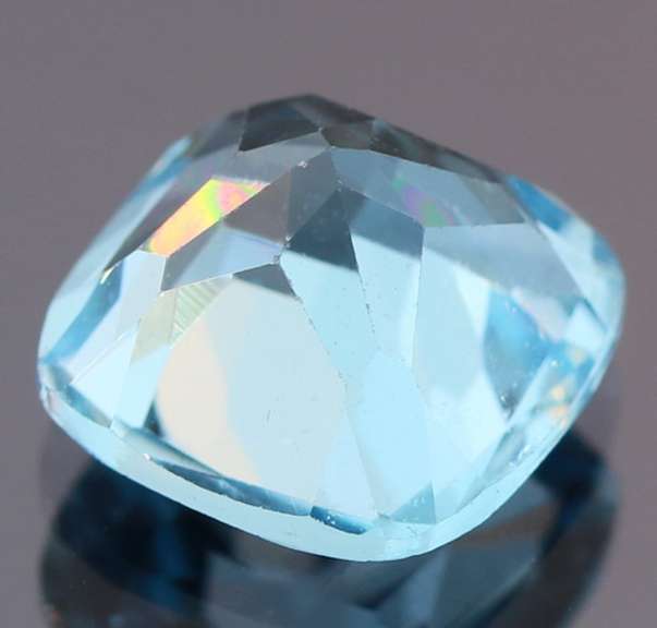 Large 5.75ct 10x10mm cushion cut Topaz