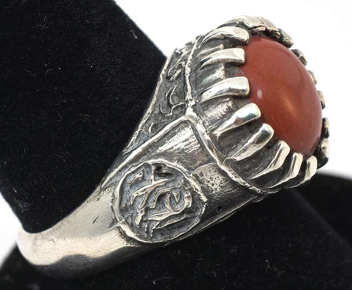 Sterling Silver  Cabochon Ring.
