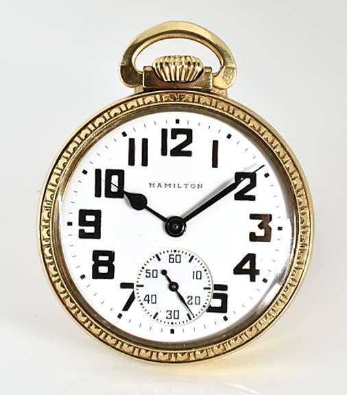 Lovely 21J Rolled Gold Plate Hamilton Pocket Watch