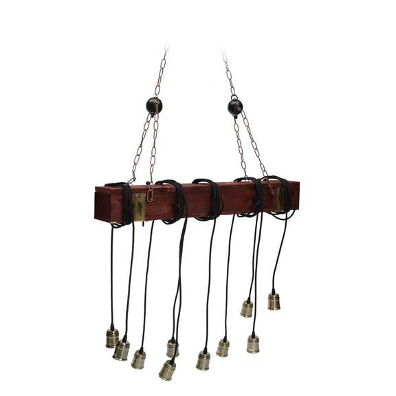 Vintage Wood Industrial Pendant Lamp