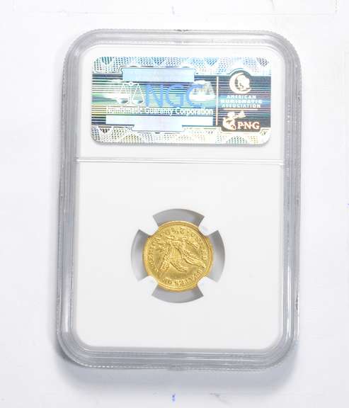 AU58 1847-C $2.50 Liberty Head Gold Quarter Eagle - Graded NGC
