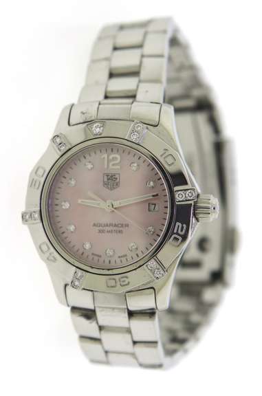 Tag Heuer Aquaracer Pink Mop Diamond Dial & Bezel