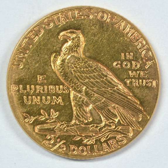 Scarce key date 1914-P US $2.50 Indian Gold Piece. Nice