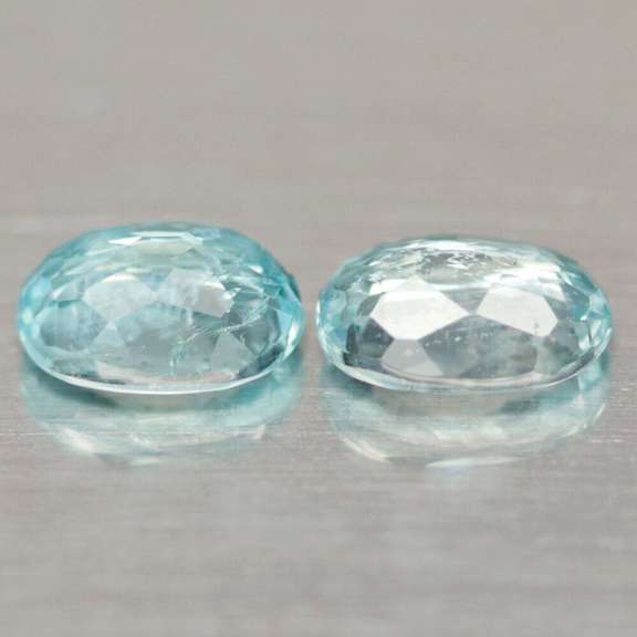 Baby blue 2.24ct pair of Santa Maria Aquamarines