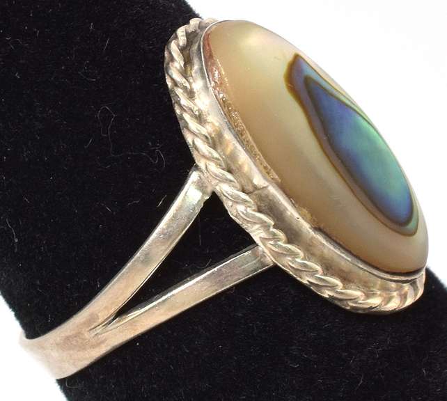 Sterling Silver Mother Of Pearl Ring